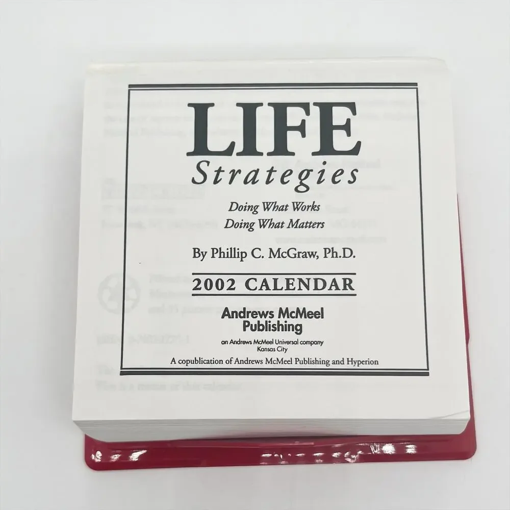 Vintage Dr. Phil Life Strategies 2002 Desk Calendar New in Box